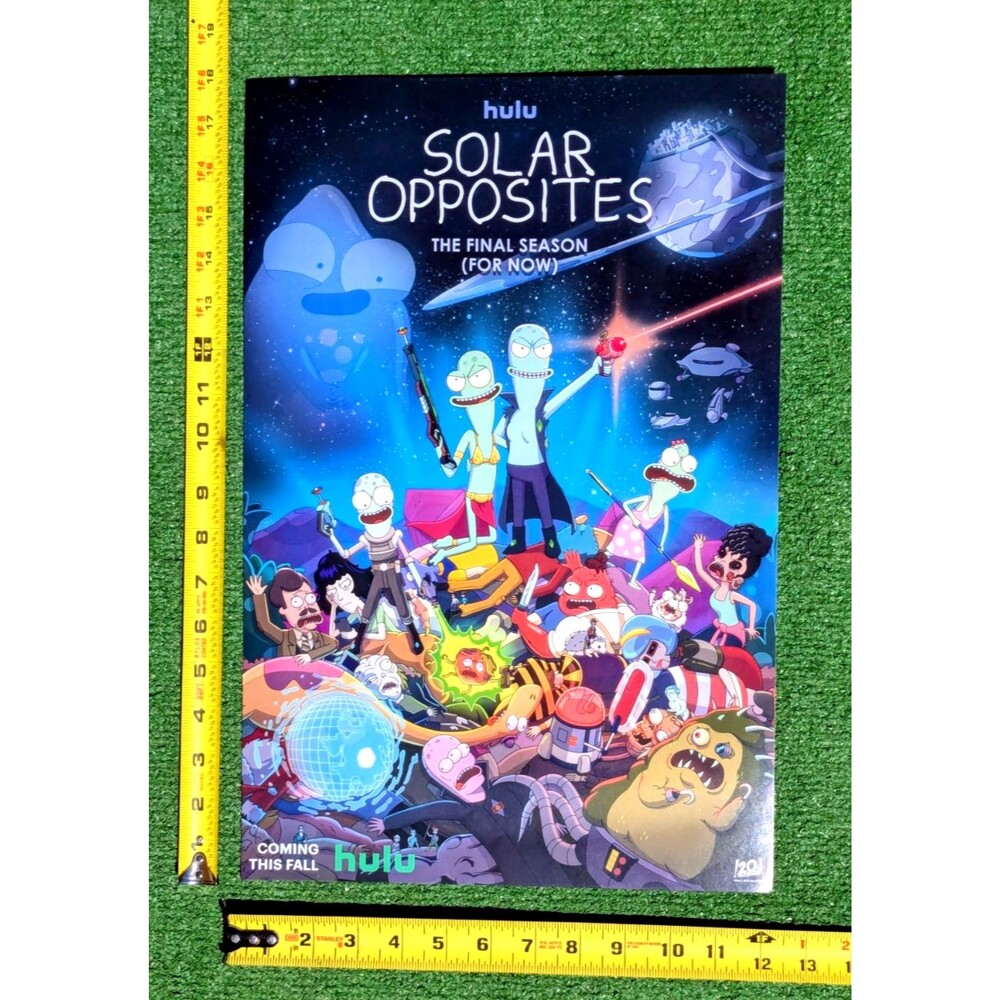 Solar Opposites Final New Season SDCC 2025 12×18 Promo Poster Fox/Hulu Booth EUC